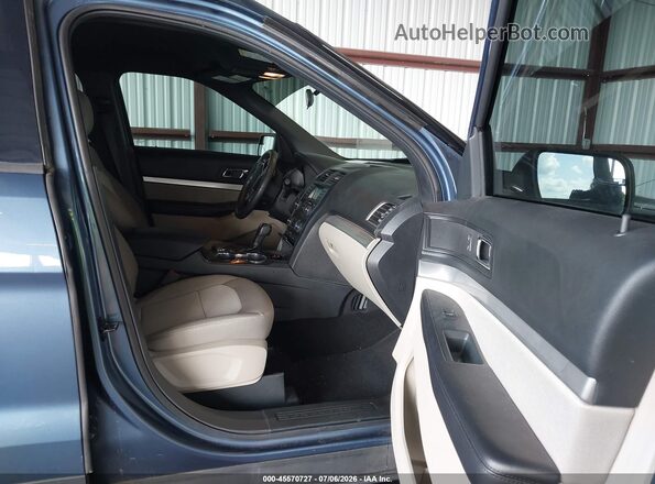 1FM5K8B85JGC45477 2018 FORD EXPLORER Blue Вид салону спереду