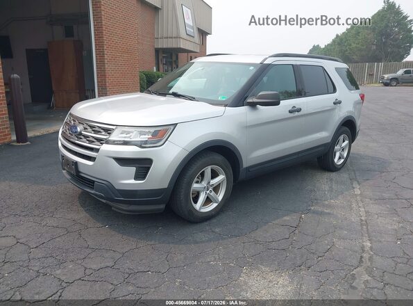 1FM5K8B85JGC45561 2018 FORD EXPLORER Silver წინა მარცხენა ხედი სამი მეოთხედიდან