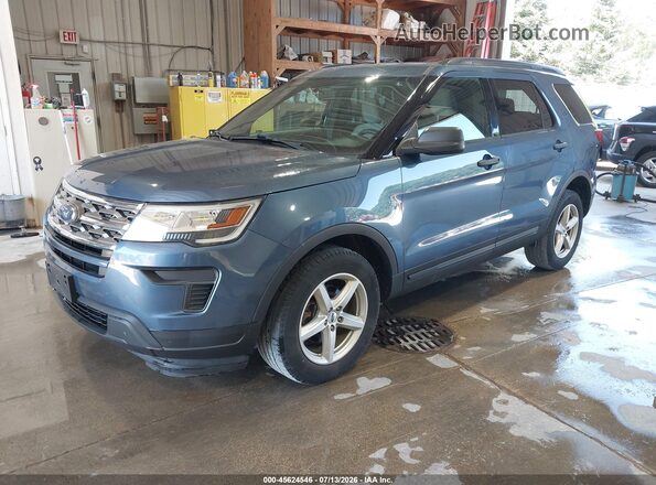 1FM5K8B86JGC45505 2018 FORD EXPLORER Синий Передняя левая четверть