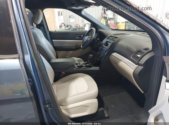 1FM5K8B86JGC45505 2018 FORD EXPLORER Синий Вид салона спереди
