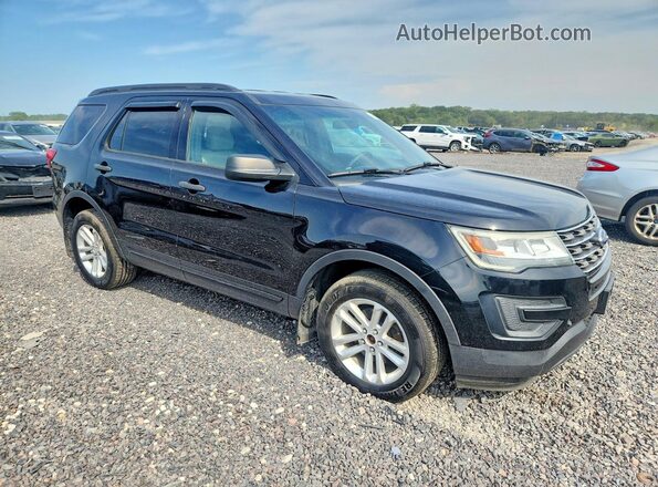 1FM5K8B87GGC83706 2016 FORD EXPLORER Black წინა სალონის ხედი