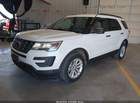 1FM5K8B87HGD18603 2017 FORD EXPLORER White წინა მარცხენა ხედი სამი მეოთხედიდან