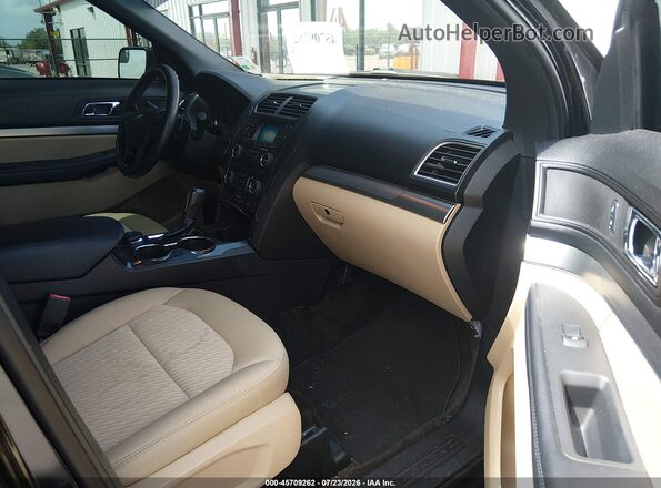 1FM5K8B87HGD72225 2017 FORD EXPLORER Black Widok wnętrza z przodu