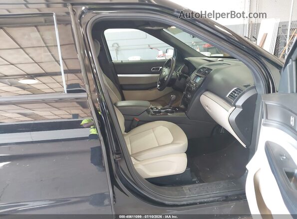 1FM5K8B87JGC45254 2018 FORD EXPLORER Black Вид салону спереду