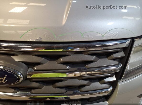 1FM5K8B88JGC45408 2018 FORD EXPLORER Silver Widok z przodu