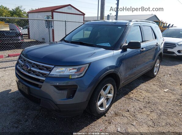 1FM5K8B88JGC45425 2018 FORD EXPLORER Blue წინა ხედი