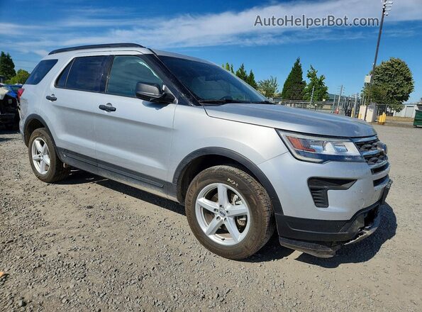 1FM5K8B88JGC86203 2018 FORD EXPLORER Серебряный Передняя правая четверть