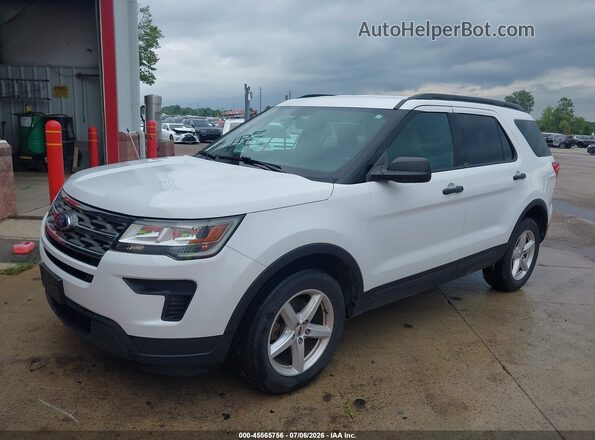 1FM5K8B89JGC45403 2018 FORD EXPLORER White Առջևի ձախ երեք քառորդ տեսարան