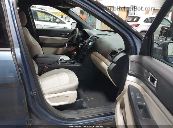 1FM5K8B89JGC45644 2018 FORD EXPLORER Blue Вид салону спереду