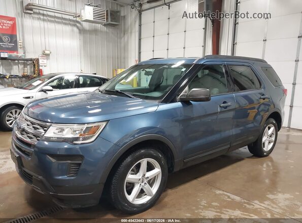 1FM5K8B89JGC45644 2018 FORD EXPLORER Blue Вид спереду