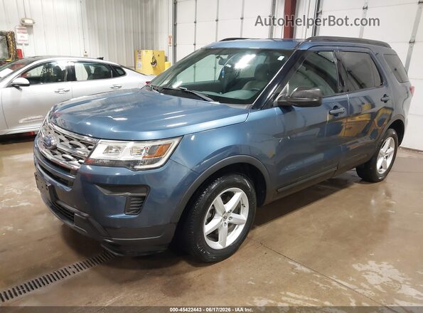 1FM5K8B89JGC45644 2018 FORD EXPLORER Blue Передня ліва чверть