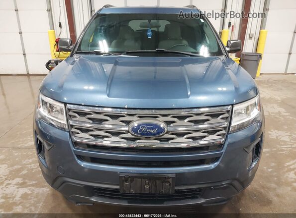 1FM5K8B89JGC45644 2018 FORD EXPLORER Blue Вид щитка приладів