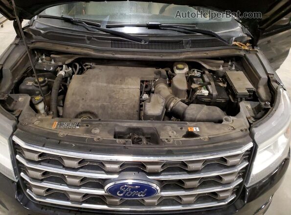 1FM5K8B8XGGC51736 2016 FORD EXPLORER Black ძრავის განყოფილების ხედი