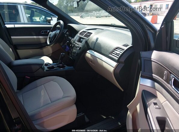 1FM5K8B8XJGC49654 2018 FORD EXPLORER Black წინა სალონის ხედი