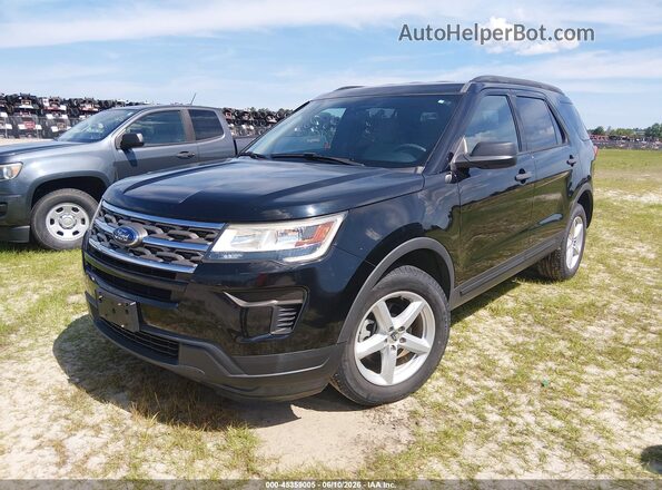 1FM5K8B8XJGC49654 2018 FORD EXPLORER Black წინა მარცხენა ხედი სამი მეოთხედიდან