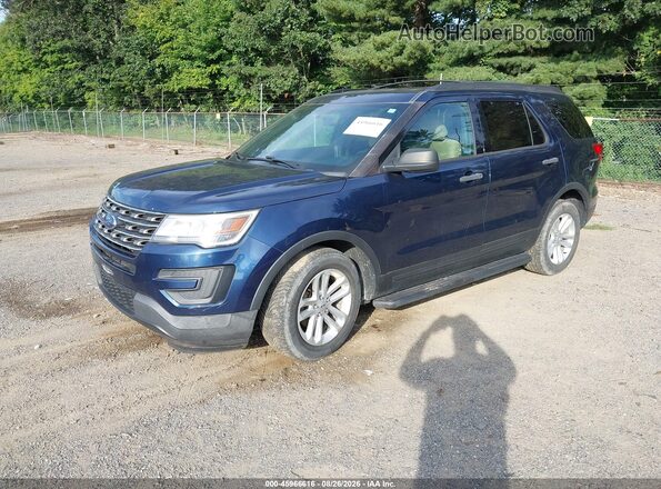 1FM5K8BH1HGC35622 2017 FORD EXPLORER Blue წინა მარცხენა ხედი სამი მეოთხედიდან