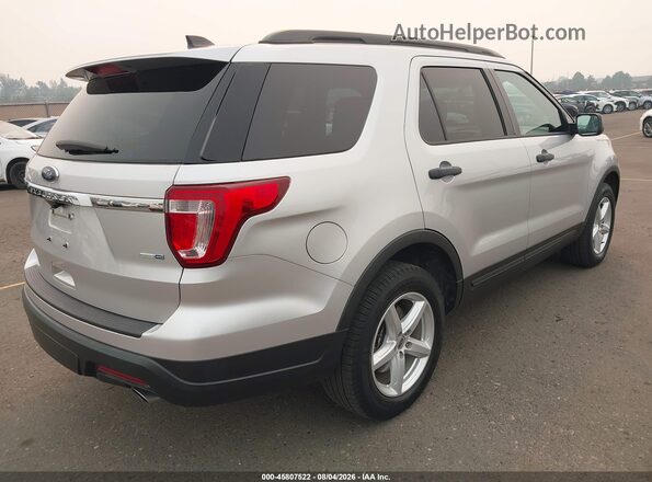 1FM5K8BH1JGC45251 2018 FORD EXPLORER Silver Tył prawy