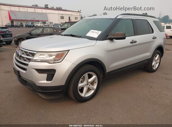 1FM5K8BH1JGC45251 2018 FORD EXPLORER Silver Przód lewy