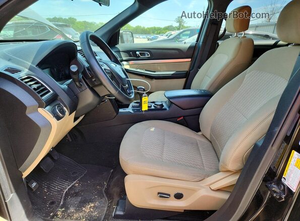 1FM5K8BH2HGC28677 2017 FORD EXPLORER Black Вид салону спереду