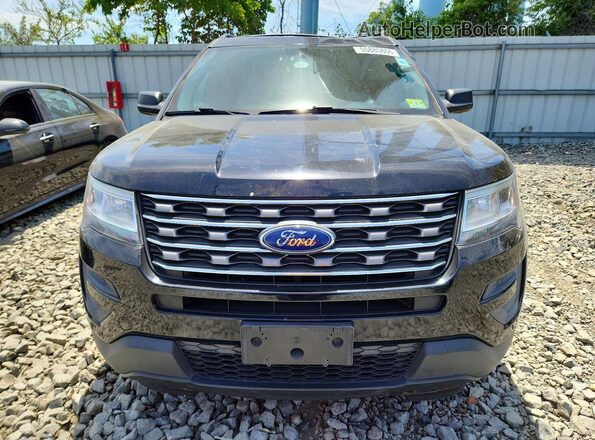 1FM5K8BH2HGC28677 2017 FORD EXPLORER Black Вид спереду