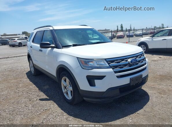 1FM5K8BH2JGC45565 2018 FORD EXPLORER White წინა ხედი