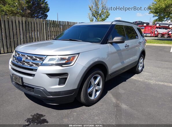 1FM5K8BH5JGC45575 2018 FORD EXPLORER Silver წინა მარცხენა ხედი სამი მეოთხედიდან