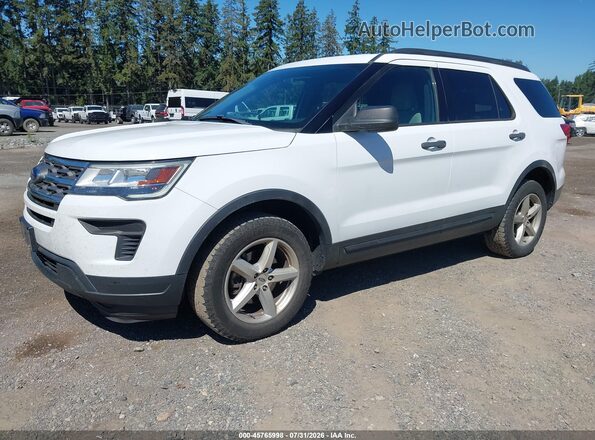 1FM5K8BH8JGC45232 2018 FORD EXPLORER White Przód lewy