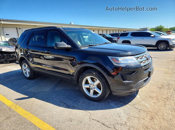 1FM5K8BH9JGC42467 2018 FORD EXPLORER Black Przód prawy
