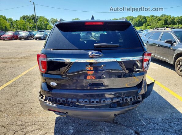 1FM5K8BH9JGC42467 2018 FORD EXPLORER Black Widok z tyłu