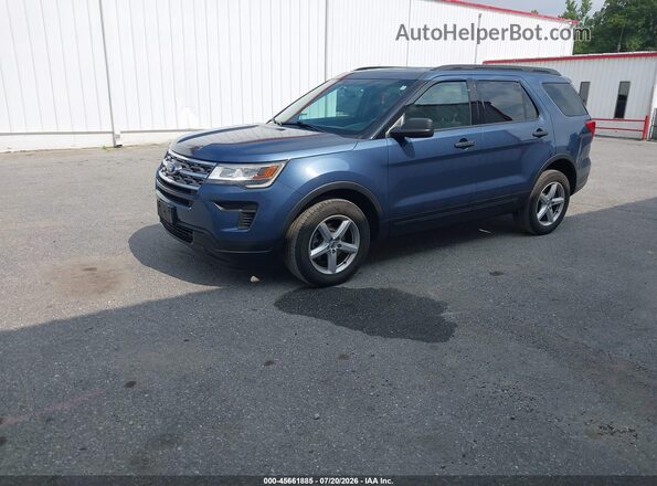 1FM5K8BH9JGC45319 2018 FORD EXPLORER Blue Передня ліва чверть
