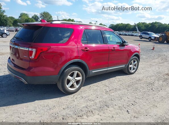 1FM5K8D80GGB77482 2016 FORD EXPLORER Red Tył prawy