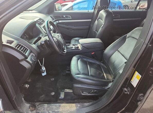 1FM5K8D80HGA83409 2017 FORD EXPLORER Black წინა სალონის ხედი