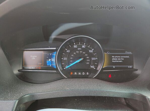 1FM5K8D80HGA83409 2017 FORD EXPLORER Black ხელსაწყოთა პანელის ხედი