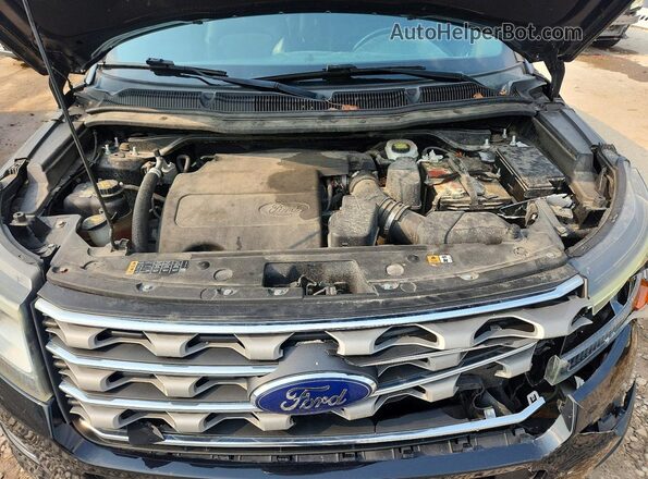 1FM5K8D80HGA83409 2017 FORD EXPLORER Black ძრავის განყოფილების ხედი