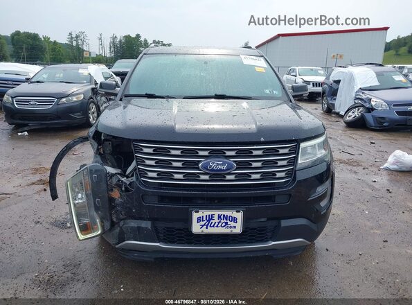 1FM5K8D80HGD10999 2017 FORD EXPLORER Black Вид щитка приладів