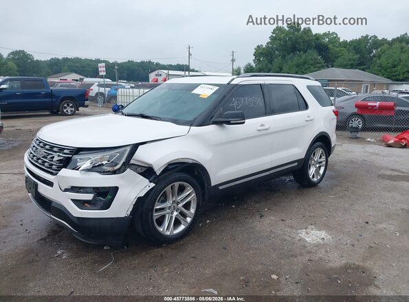 1FM5K8D80HGD37166 2017 FORD EXPLORER White Przód lewy