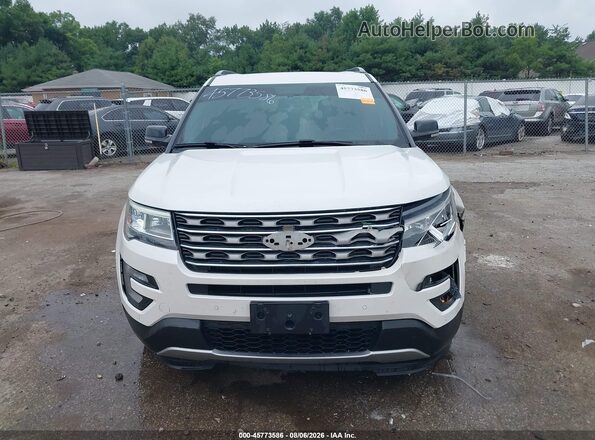 1FM5K8D80HGD37166 2017 FORD EXPLORER White Widok zestawu wskaźników