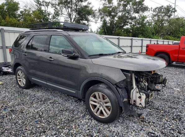 1FM5K8D80JGA28559 2018 FORD EXPLORER Gray Przód prawy