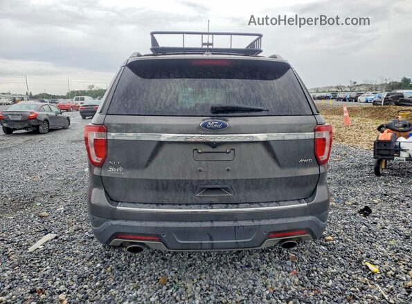 1FM5K8D80JGA28559 2018 FORD EXPLORER Gray Widok z tyłu