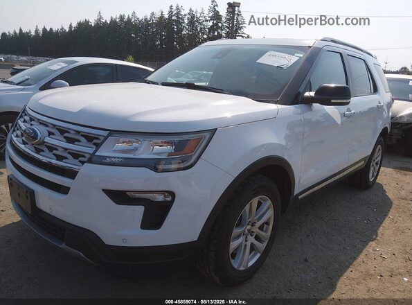 1FM5K8D80JGC06891 2018 FORD EXPLORER Белый Передняя левая четверть