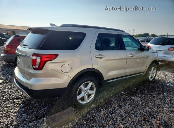 1FM5K8D81HGC53812 2017 FORD EXPLORER Gold Trasero derecho