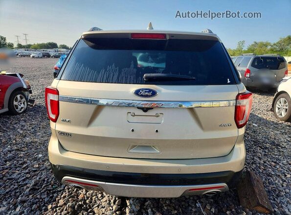 1FM5K8D81HGC53812 2017 FORD EXPLORER Gold Vista trasera