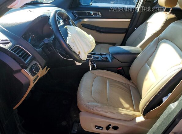 1FM5K8D81HGD18139 2017 FORD EXPLORER Beige Widok wnętrza z przodu