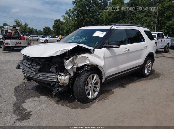 1FM5K8D81JGA75809 2018 FORD EXPLORER White Vista tres cuartos delantera izquierda