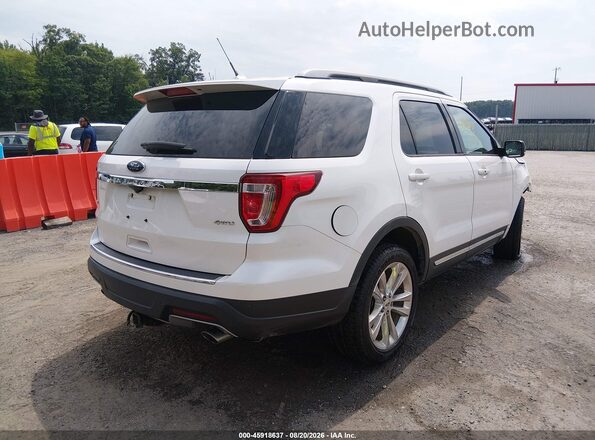 1FM5K8D81JGA75809 2018 FORD EXPLORER White Trasero derecho