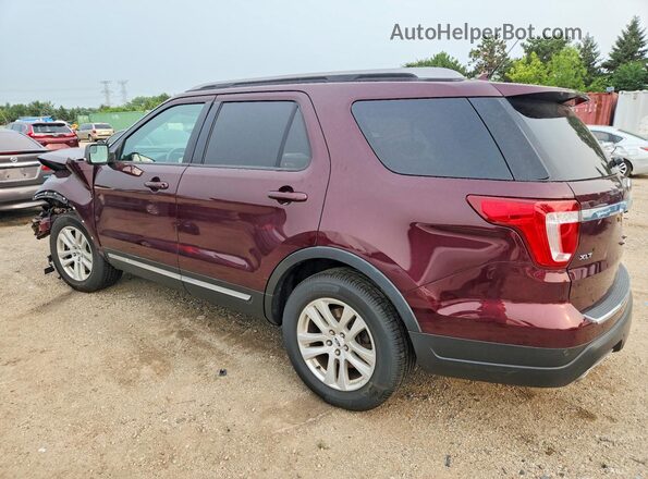 1FM5K8D81JGC03966 2018 FORD EXPLORER Burgundy Trasero izquierdo