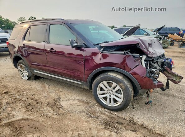 1FM5K8D81JGC03966 2018 FORD EXPLORER Burgundy Delantero derecho