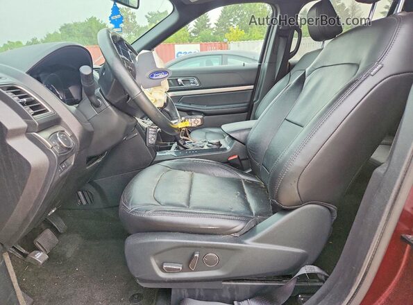 1FM5K8D81JGC03966 2018 FORD EXPLORER Burgundy Vista interior delantera