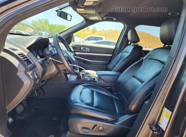 1FM5K8D81KGA41113 2019 FORD EXPLORER Charcoal Vista interior delantera