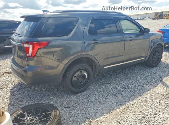 1FM5K8D82GGA00514 2016 FORD EXPLORER Gray Trasero derecho
